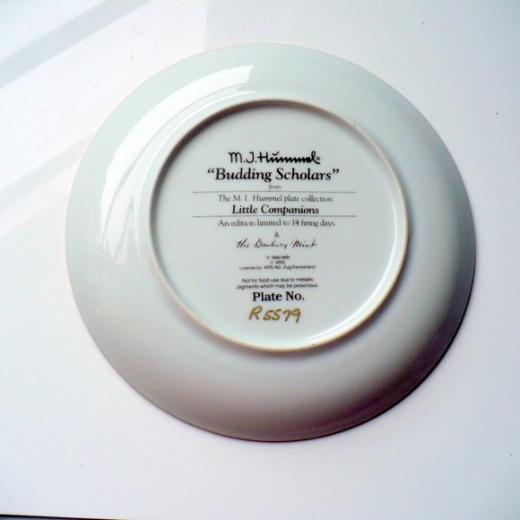 ❤️ Vintage M.J. Hummel Little Companion "Hello Down There" 8 24k Gold Rim - Picture 3 of 6